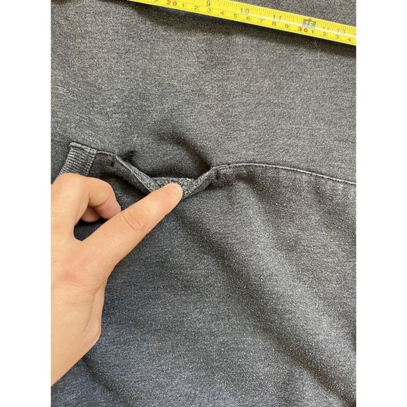 Vintage Volcom Stone Dark Heather Gray Hoodie Sweatshirt Mens Sz M 1/4 Button Up - Picture 9 of 9